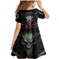 Demon Skull Family Matching Mermaid Dress and Hawaiian Shirt Always be yourself unless you can be a Dragon then always be a Dragon - Wonder Print Shop