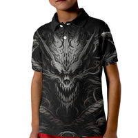 Demon Skull Kid Polo Shirt Always be yourself unless you can be a Dragon then always be a Dragon - Wonder Print Shop