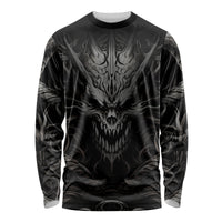 Demon Skull Long Sleeve Shirt Always be yourself unless you can be a Dragon then always be a Dragon - Wonder Print Shop