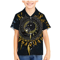 Skoll and Hati Viking Wolfs Family Matching Mermaid Dress and Hawaiian Shirt - Wonder Print Shop
