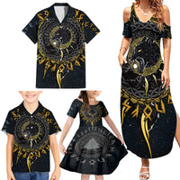 Skoll and Hati Viking Wolfs Family Matching Summer Maxi Dress and Hawaiian Shirt - Wonder Print Shop
