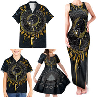 Skoll and Hati Viking Wolfs Family Matching Tank Maxi Dress and Hawaiian Shirt - Wonder Print Shop