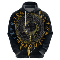 Skoll and Hati Viking Wolfs Hoodie - Wonder Print Shop