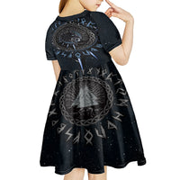 Skoll and Hati Viking Wolfs Kid Short Sleeve Dress - Wonder Print Shop