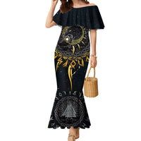 Skoll and Hati Viking Wolfs Mermaid Dress - Wonder Print Shop