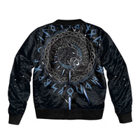 Skoll and Hati Viking Wolfs Sleeve Zip Bomber Jacket - Wonder Print Shop
