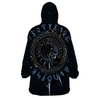 Skoll and Hati Viking Wolfs Wearable Blanket Hoodie - Wonder Print Shop