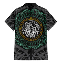 Viking Family Matching Mermaid Dress and Hawaiian Shirt Sleipnir symbol and viking pattern art - Wonder Print Shop