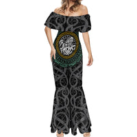 Viking Mermaid Dress Sleipnir symbol and viking pattern art - Wonder Print Shop