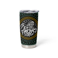 Viking Tumbler Cup Sleipnir symbol and viking pattern art - Wonder Print Shop