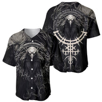 Viking Raven Baseball Jersey Viking Blood Runs Through My Veins - Wonder Print Shop