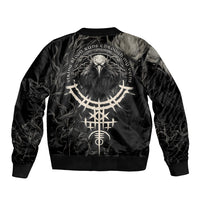 Viking Raven Bomber Jacket Viking Blood Runs Through My Veins - Wonder Print Shop