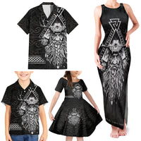 Viking Family Matching Tank Maxi Dress and Hawaiian Shirt Norse Enigma Odin's Vision - Wonder Print Shop