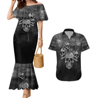 Skull Couples Matching Mermaid Dress and Hawaiian Shirt I'll Keep You - Wonder Print Shop