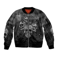 Skull Sleeve Zip Bomber Jacket I'll Keep You - Wonder Print Shop