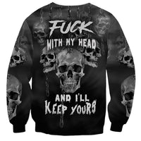 Skull Sweatshirt I'll Keep You - Wonder Print Shop