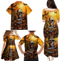 Happy Halloween Party Family Matching Puletasi Dress and Hawaiian Shirt - Wonder Print Shop