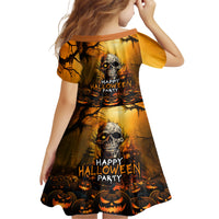 Happy Halloween Party Family Matching Short Sleeve Bodycon Dress and Hawaiian Shirt - Wonder Print Shop