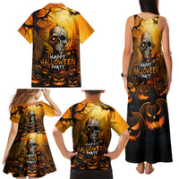 Happy Halloween Party Family Matching Tank Maxi Dress and Hawaiian Shirt - Wonder Print Shop