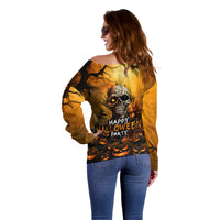 Happy Halloween Party Off Shoulder Sweater - Wonder Print Shop