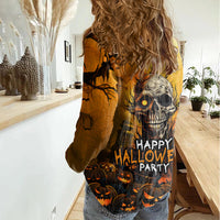 Happy Halloween Party Women Casual Shirt - Wonder Print Shop