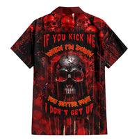 If You Kick Me When I'm Down You Better Pray I Don't Get Up Skull Family Matching Mermaid Dress and Hawaiian Shirt - Wonder Print Shop