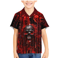 If You Kick Me When I'm Down You Better Pray I Don't Get Up Skull Family Matching Mermaid Dress and Hawaiian Shirt - Wonder Print Shop