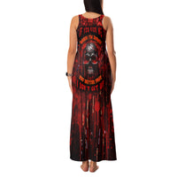 If You Kick Me When I'm Down You Better Pray I Don't Get Up Skull Family Matching Tank Maxi Dress and Hawaiian Shirt - Wonder Print Shop