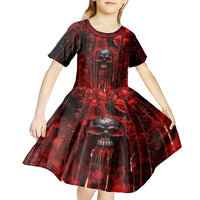 If You Kick Me When I'm Down You Better Pray I Don't Get Up Skull Kid Short Sleeve Dress - Wonder Print Shop