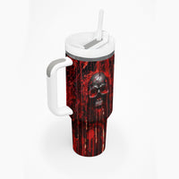 If You Kick Me When I'm Down You Better Pray I Don't Get Up Skull Tumbler With Handle - Wonder Print Shop