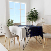 El Salvador Christmas Tablecloth with Santa Claus Turkey Fireworks Palm Trees and National Emblem Design - Wonder Print Shop