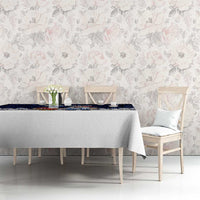 El Salvador Christmas Tablecloth with Santa Claus Turkey Fireworks Palm Trees and National Emblem Design - Wonder Print Shop