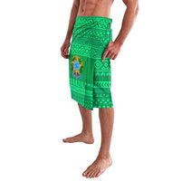 Brazil Christmas Lavalava with Santa Relaxing in Hammock Palm Trees Snowman and Tribal Pattern Design - Wonder Print Shop