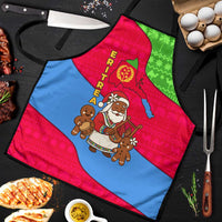 Eritrea Christmas Apron with African Santa Gingerbread Harp National Flag Colors and Festive Pattern Design - Wonder Print Shop