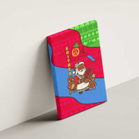 Eritrea Christmas Canvas Wall Art with African Santa Gingerbread Harp National Flag Colors and Festive Pattern Design - Wonder Print Shop
