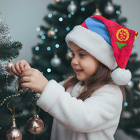 Eritrea Christmas Santa Hat with African Santa Gingerbread Harp National Flag Colors and Festive Pattern Design - Wonder Print Shop