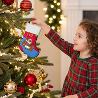 Eritrea Christmas Stocking with African Santa Gingerbread Harp National Flag Colors and Festive Pattern Design - Wonder Print Shop
