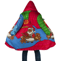 Eritrea Christmas Cloak with African Santa Gingerbread Harp National Flag Colors and Festive Pattern Design - Wonder Print Shop