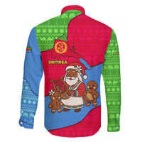Eritrea Christmas Family Matching Puletasi and Hawaiian Shirt with African Santa Gingerbread Harp National Flag Colors and Festive Pattern Design - Wonder Print Shop