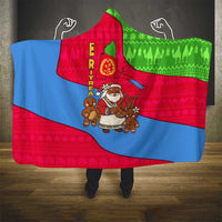 Eritrea Christmas Hooded Blanket with African Santa Gingerbread Harp National Flag Colors and Festive Pattern Design - Wonder Print Shop