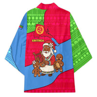 Eritrea Christmas Kimono with African Santa Gingerbread Harp National Flag Colors and Festive Pattern Design - Wonder Print Shop