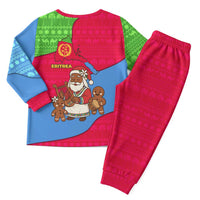 Eritrea Christmas Pajama Set with African Santa Gingerbread Harp National Flag Colors and Festive Pattern Design - Wonder Print Shop