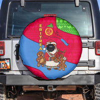 Eritrea Christmas Spare Tire Cover with African Santa Gingerbread Harp National Flag Colors and Festive Pattern Design - Wonder Print Shop
