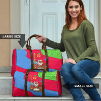 Eritrea Christmas Travel Bag with African Santa Gingerbread Harp National Flag Colors and Festive Pattern Design - Wonder Print Shop