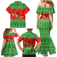 Amazing Mushroom Christmas Yall Christmas Family Matching Mermaid Dress and Hawaiian Shirt Xmas Holiday Patterns - Wonder Print Shop
