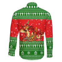 Amazing Mushroom Christmas Yall Christmas Family Matching Off The Shoulder Long Sleeve Dress and Hawaiian Shirt Xmas Holiday Patterns - Wonder Print Shop