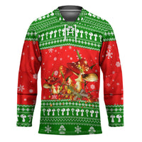 Amazing Mushroom Christmas Yall Christmas Hockey Jersey Xmas Holiday Patterns - Wonder Print Shop