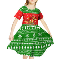 Amazing Mushroom Christmas Yall Christmas Kid Short Sleeve Dress Xmas Holiday Patterns - Wonder Print Shop