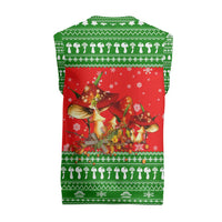 Amazing Mushroom Christmas Yall Christmas Knitted V-Neck Vest Xmas Holiday Patterns - Wonder Print Shop