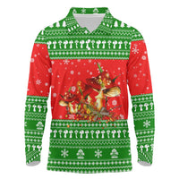 Amazing Mushroom Christmas Yall Christmas Long Sleeve Polo Shirt Xmas Holiday Patterns - Wonder Print Shop